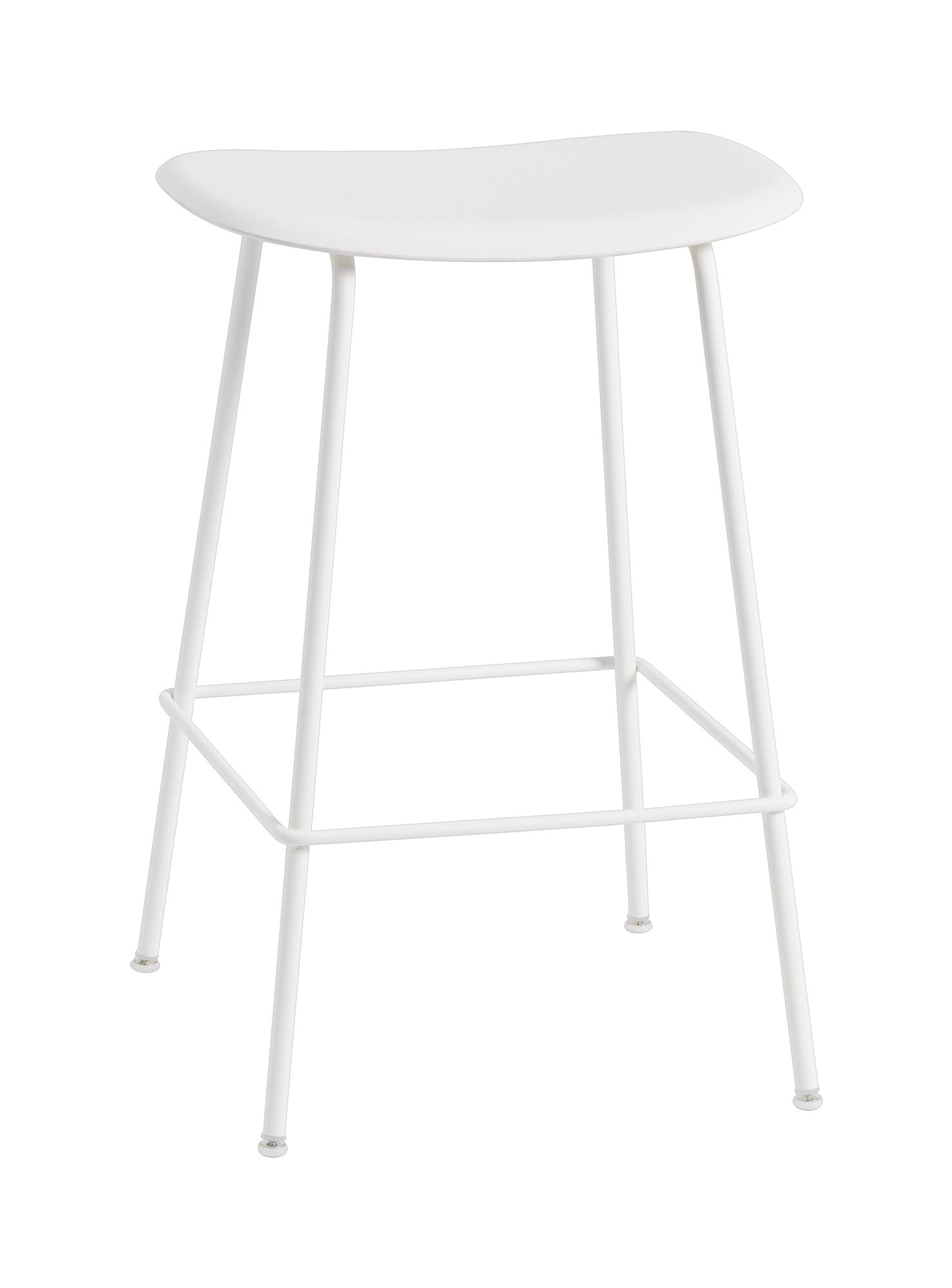 Fiber Counter Stool Tube Base 65 cm Natural WhiteWhite Miss Holly Barstol H:63 cm Graphic Original | Barstolar